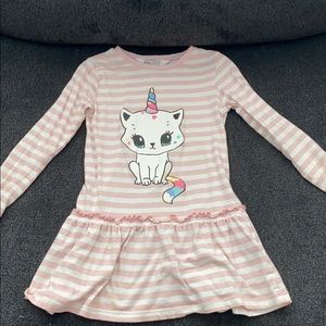 Girls dress unicorn kitty
